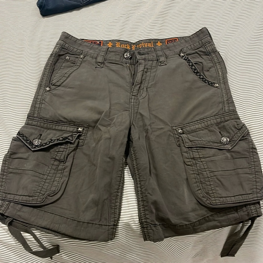 Rock, revival jeans, green